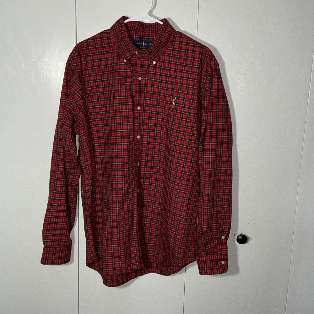 Polo Ralph Lauren Plaid Mens Large Shirt 24x29